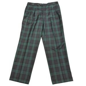 POLO UNIVERSITY Ralph Lauren Blackwatch Tartan Plaid Wool Pants Men 38 32 Preppy
